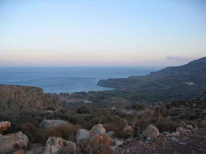 picture of view from the old road to Kato Zakros
